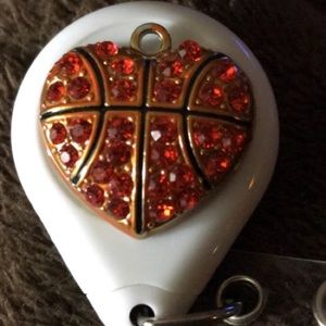 3/$66  heart basketball  badge reel